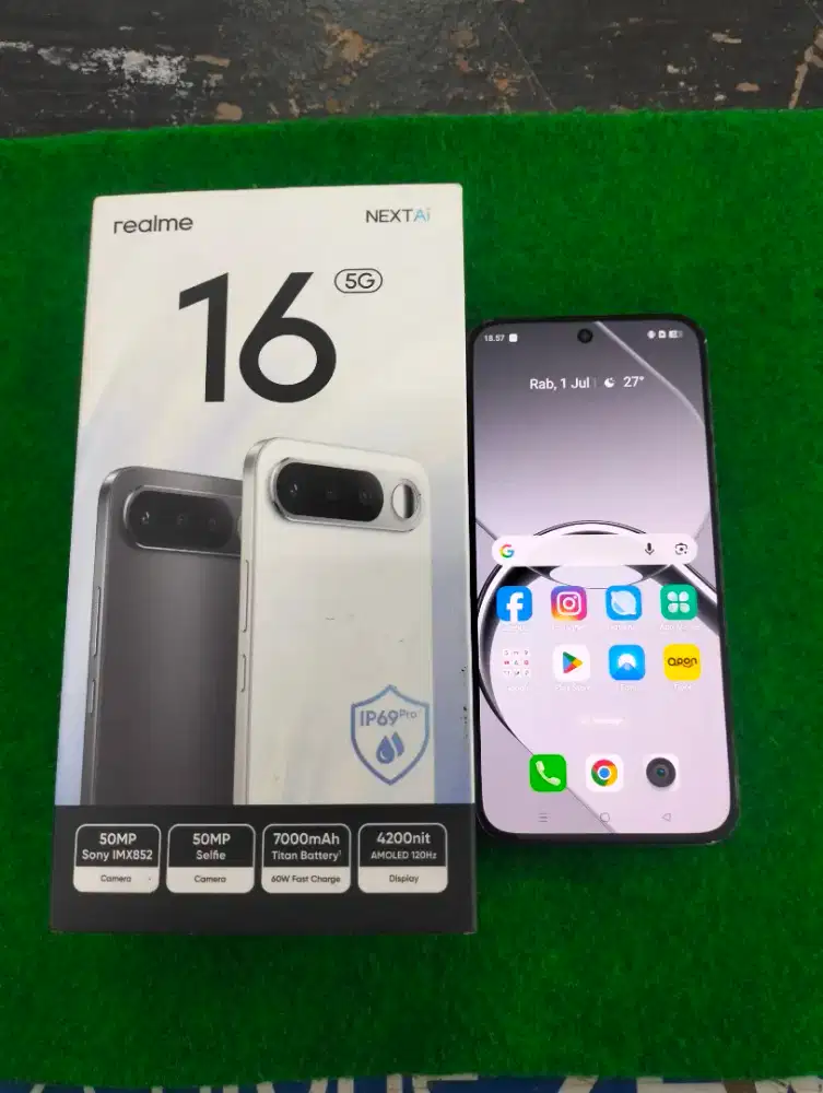 realme 16 5G ram 12/256gb lengkap mulus