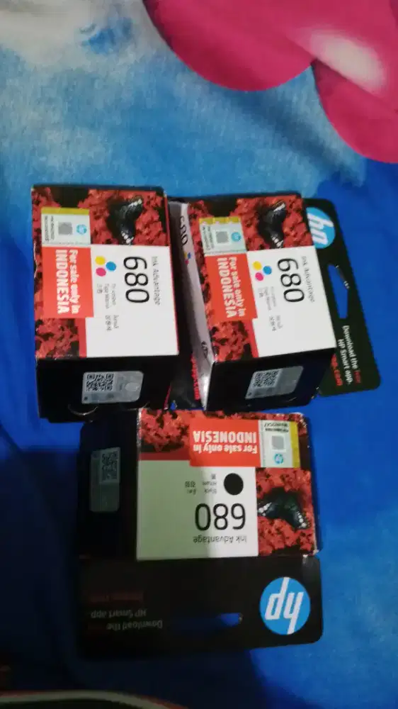Tinta printer 680 warna dan hitam