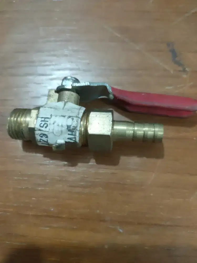 Ball Valve Kuningan Mini 1/4 + Hose Nipple – Kondisi Bagus