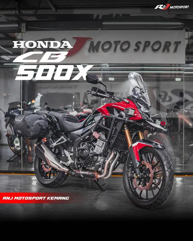 ‎Honda CB500X CB 500 X Km 1.500an warna merah hitam Knalpot Original