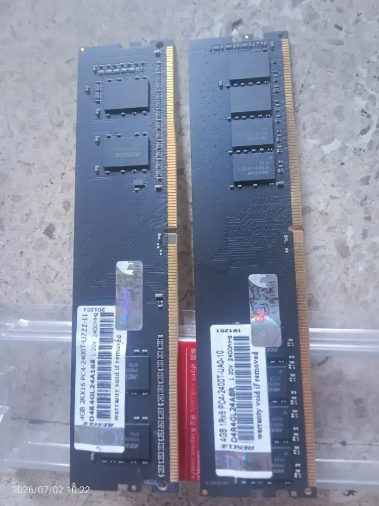 RAM V-Gen 8gb ddr4 2x4gb