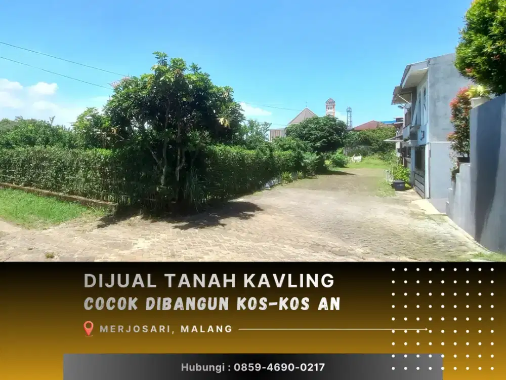 5 Menit Kampus Muhammadiyah Malang Cocok Dibangun Rumah Row Jalan 6 Meter Tanah Malang