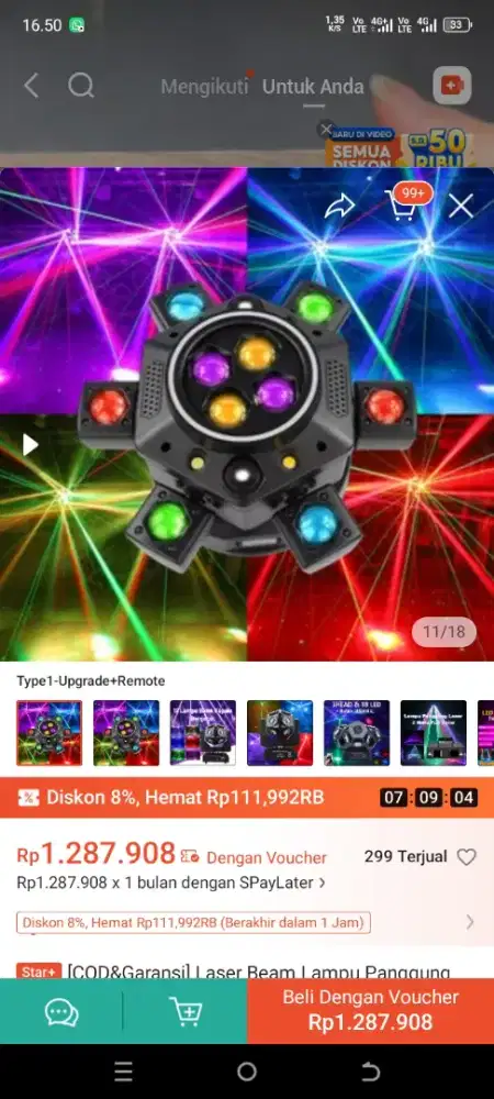 Led Beam Lampu disco