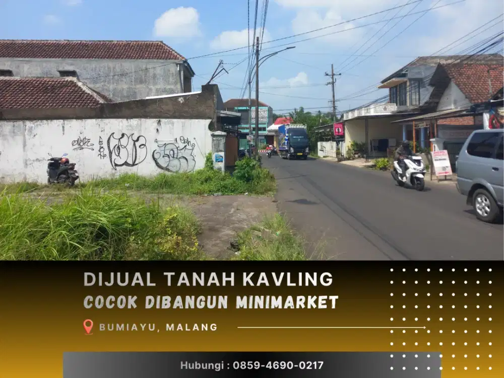 Pinggir Jalan Raya Tanah Malang 2 Menit GOR Ken Arok Malang Row Jalan 6 Meter