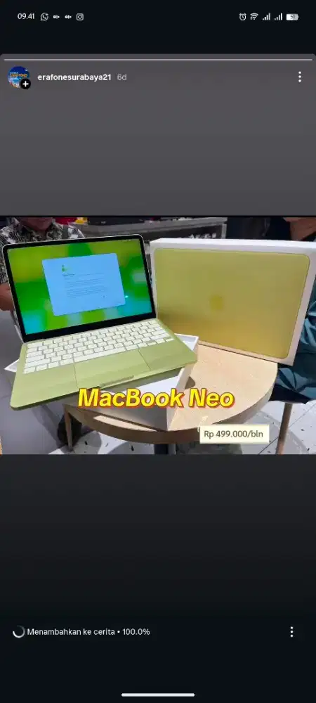MacBook Neo 256GB warna sitrus