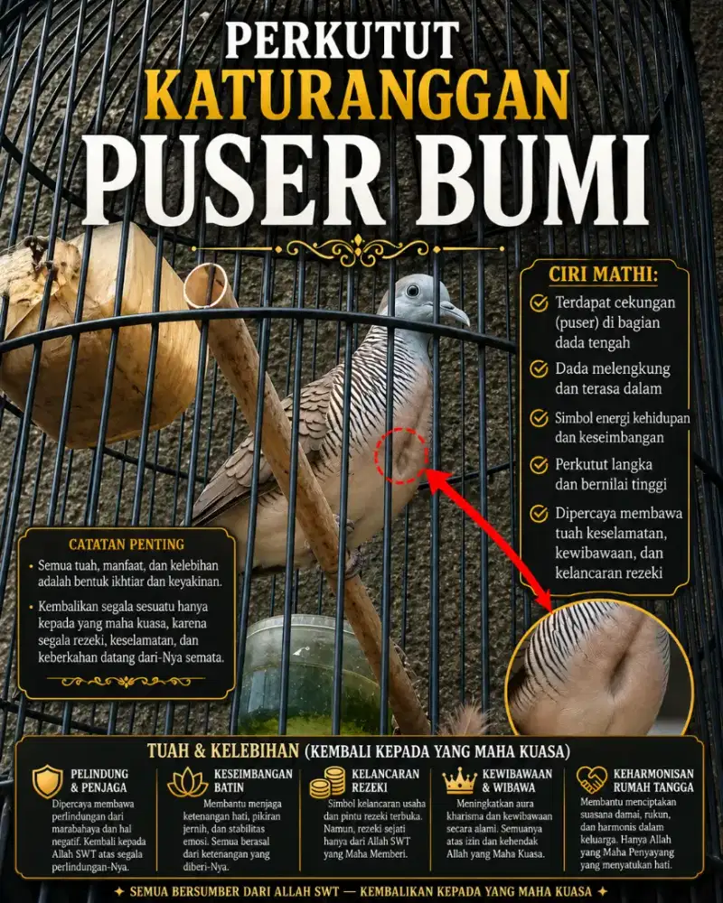 Burung perkutut lokal katuranggan puser bumi