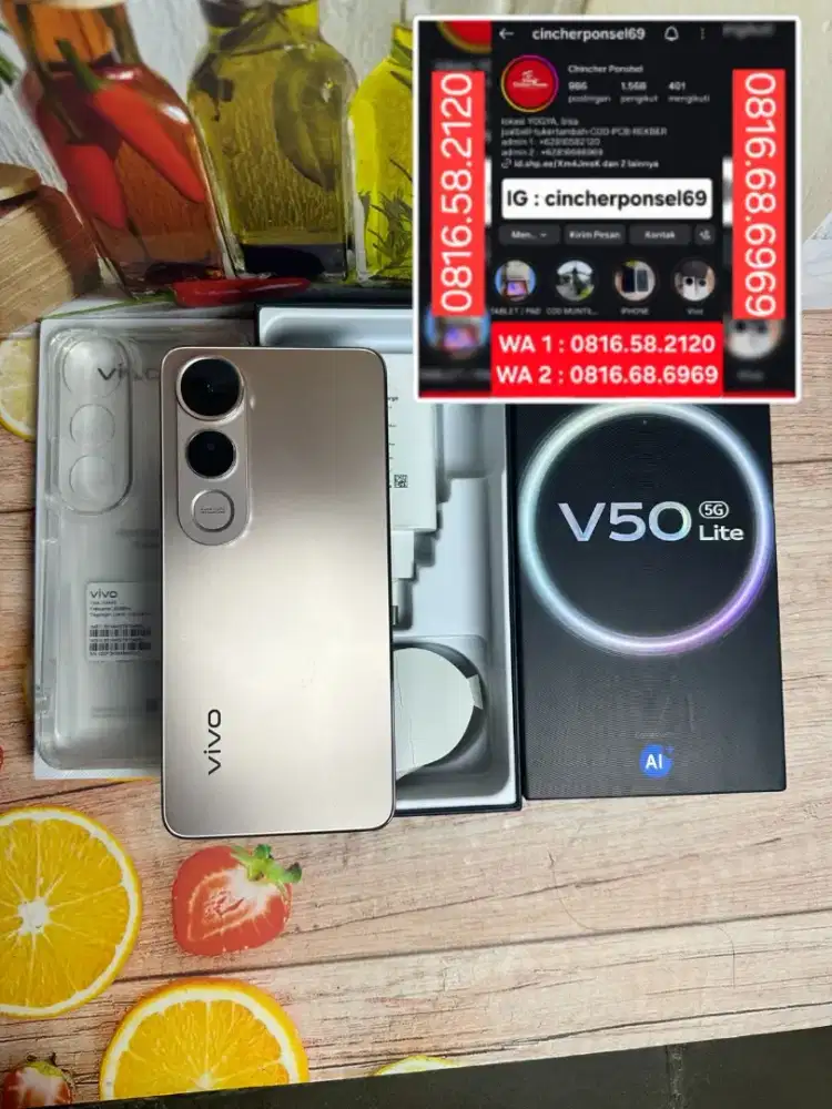 JUAL hp Vivo V50 Lite 8/256 likenew istimewa grns resmi 03 2027
