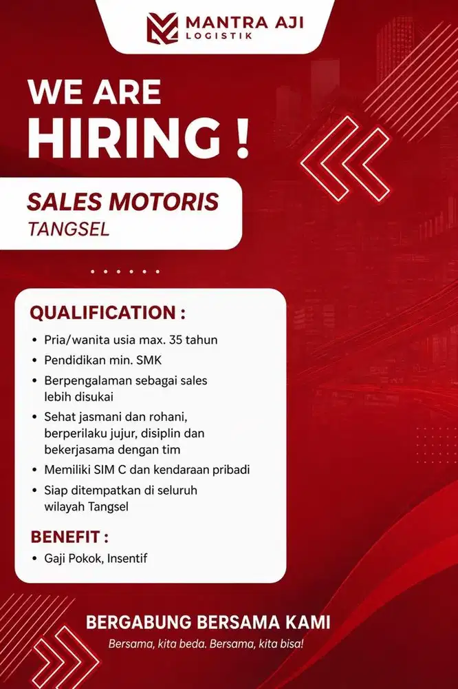 Lowongan Sales Motoris