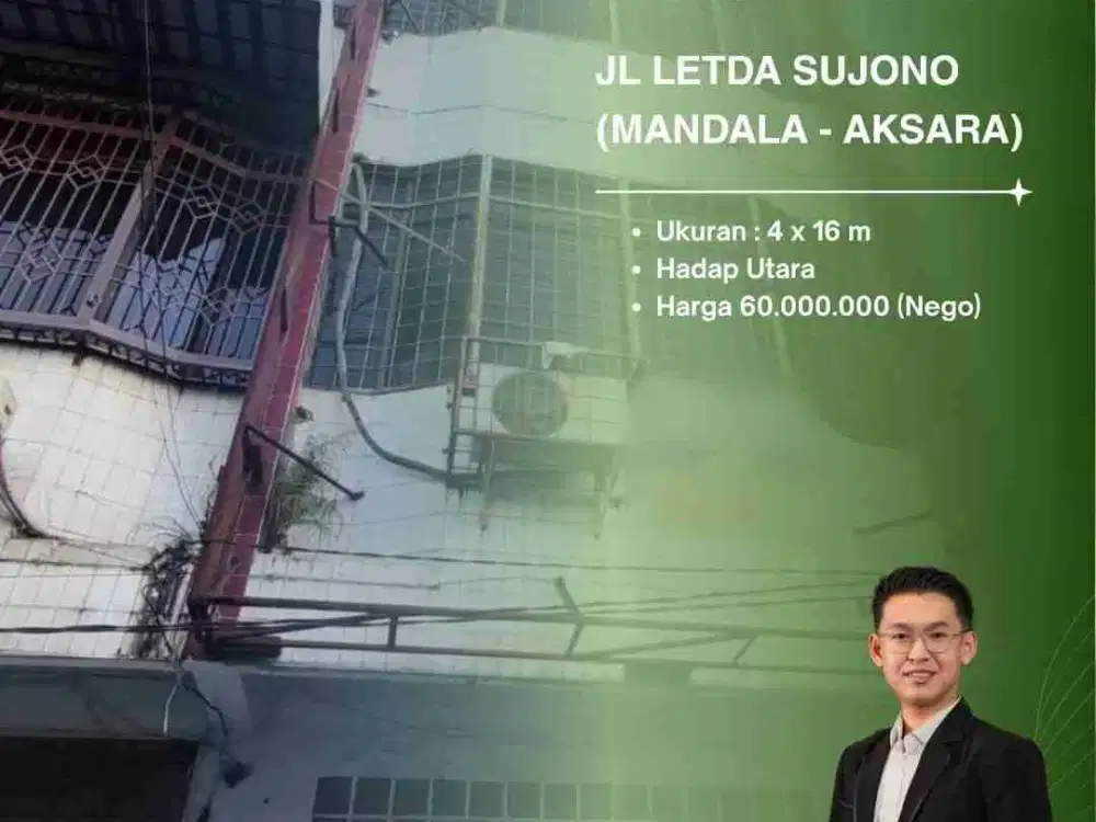 DISEWAKAN RUKO PINGGIR JALAN STRATEGI BAWA HOKI DI JL LETDA SUJONO