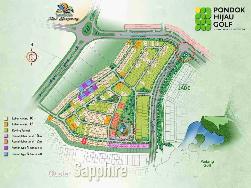 Dijual Cepat Kavling Cluster Sapphire - Pondok Hijau Golf