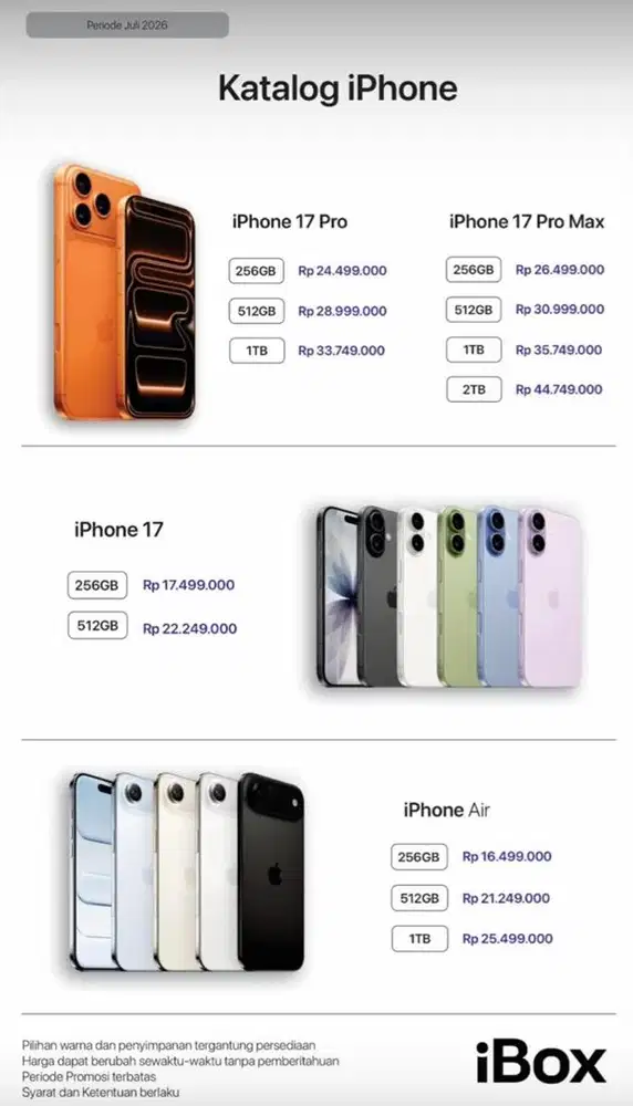 Kredit Iphone 17 Series Gratis 2X Cicilan