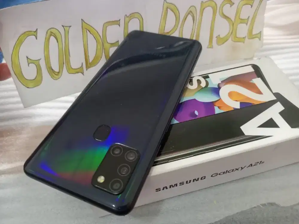Samsung A21S Amoled.Perfect.Ram6Gb/64Gb.Lengkap-Golden ponsel