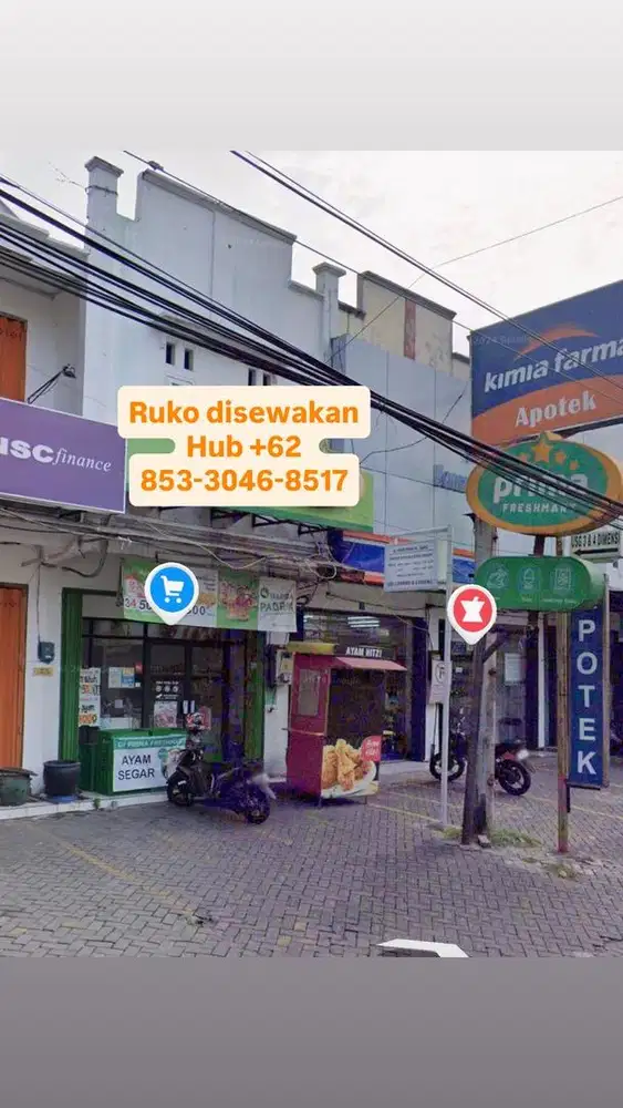 Ruko disewakan / dikontrakkan 2 lantai
