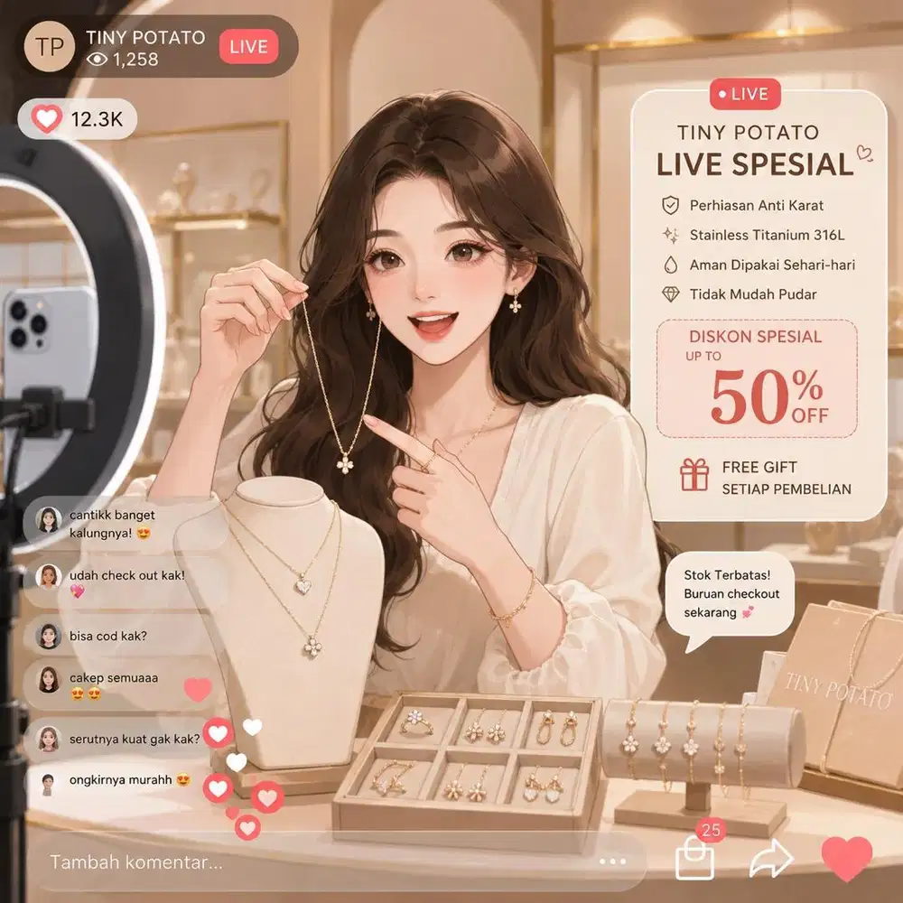 host live tiktok shopee