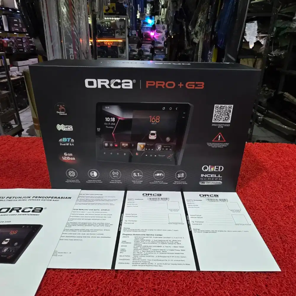 Head Unit Android ORCA PRO+ G3 Series ADR-9988 NFC 6GB+128GB QLED 9 in
