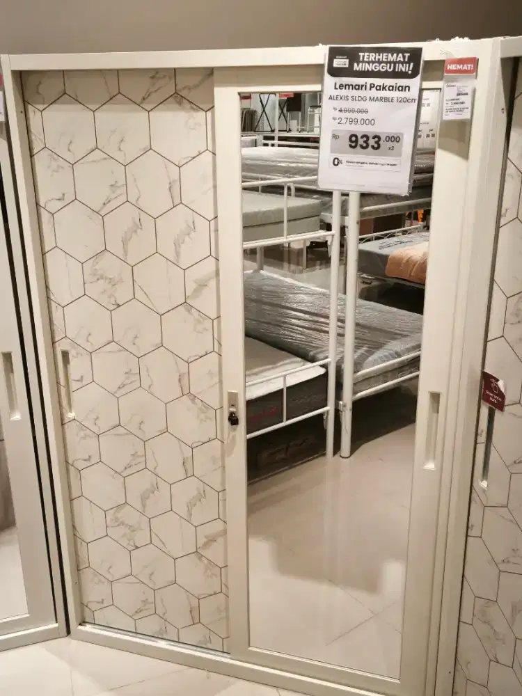Lemari Pakaian Metal Sliding Murah