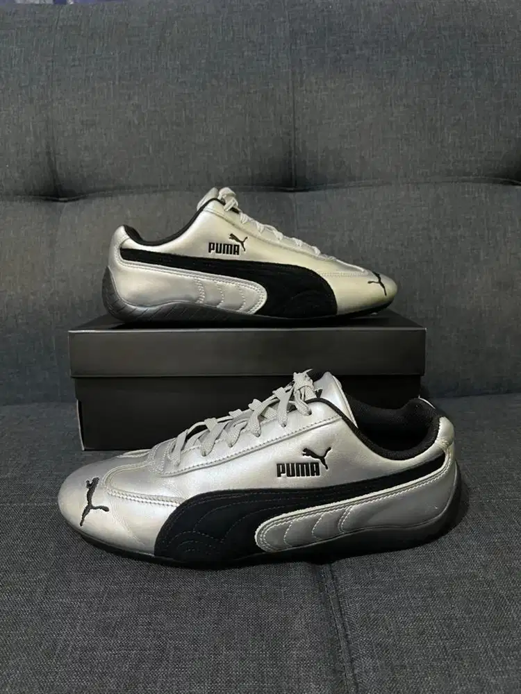 Sepatu Puma Speedcat OG Silver Black Size 40,5 Fullset Second