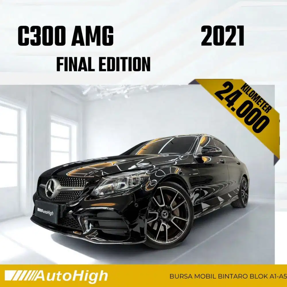 DP10% [Km24.000] C300 AMG 2021 Black Reg 2022 #AUTOHIGH