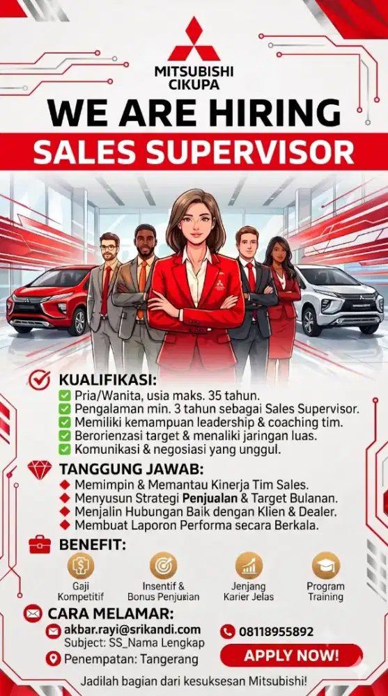 LOWONGAN SALES SUPERVISOR