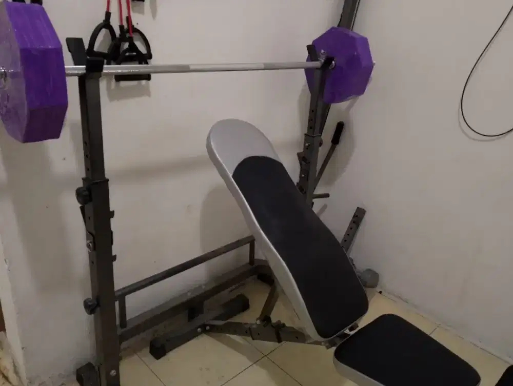 Alat Fitness/Gym Full body work out.Bonus stik dan beban fullset