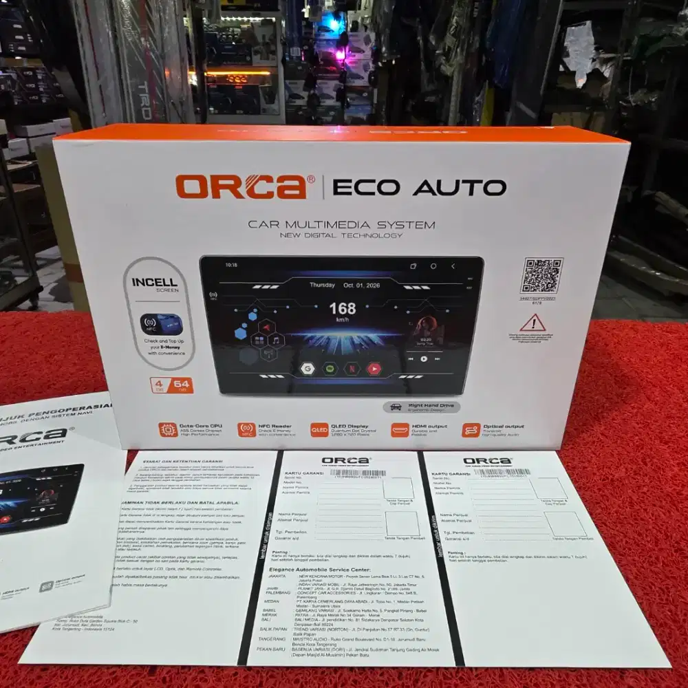 Head Unit Android ORCA ECO AUTO Series ADR-9988 4GB+64GB NFC 9 in