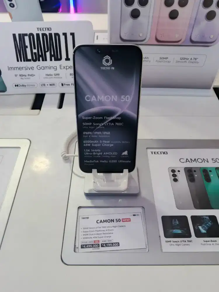 Tecno Camon 50 New!! Helio g200 144hz amoled | Bisa Cicilan Cukup Ktp