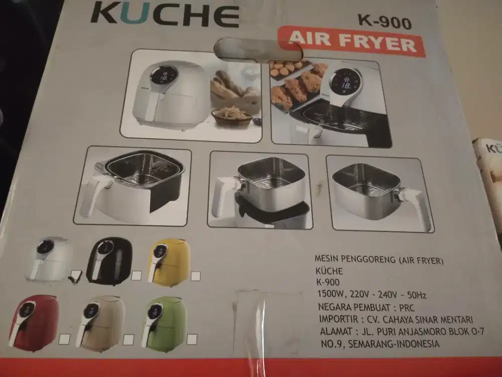 Dijual Air Fryer Kuche K-900, baru dipakai 1 kali, jarang dipakai
