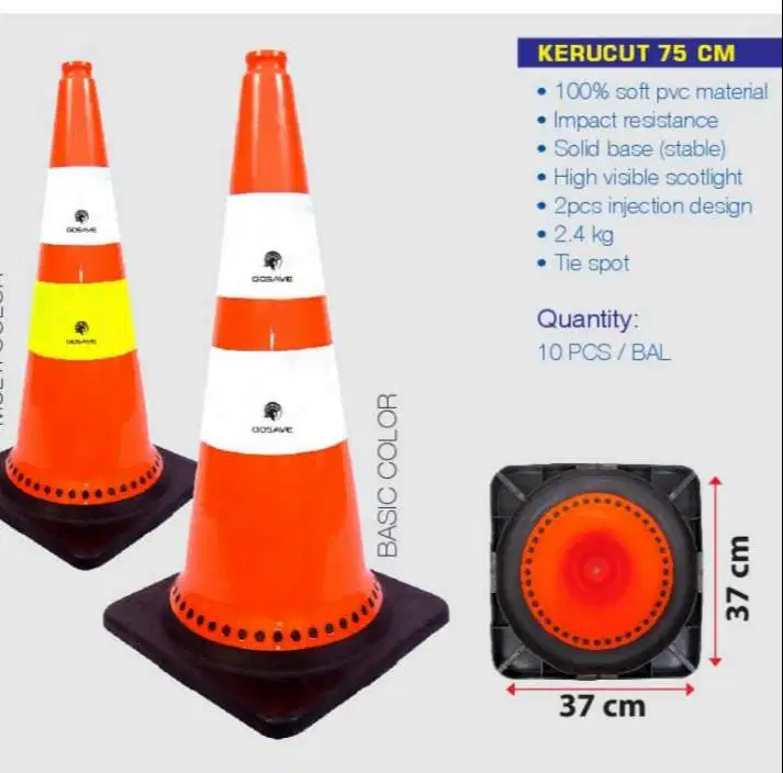 Ruber Cone , kerucut lalu lintas karet