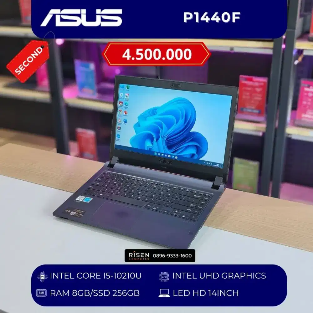 ASUS P1440F Core I5-10210U RAM 8GB SSD 256GB HD 14inch Bekas Laptop