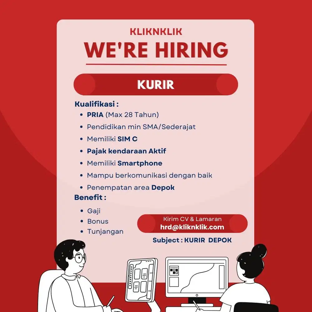 Kurir Toko Laptop (Depok)