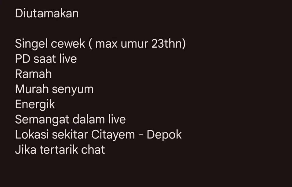 Dibutuhkan Co host Live Affiliate Tiktok