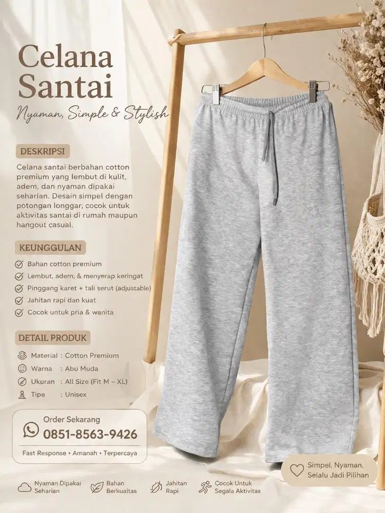 Celana Baggy Oversize Pria Premium | Kondisi Baru | Harga Murah