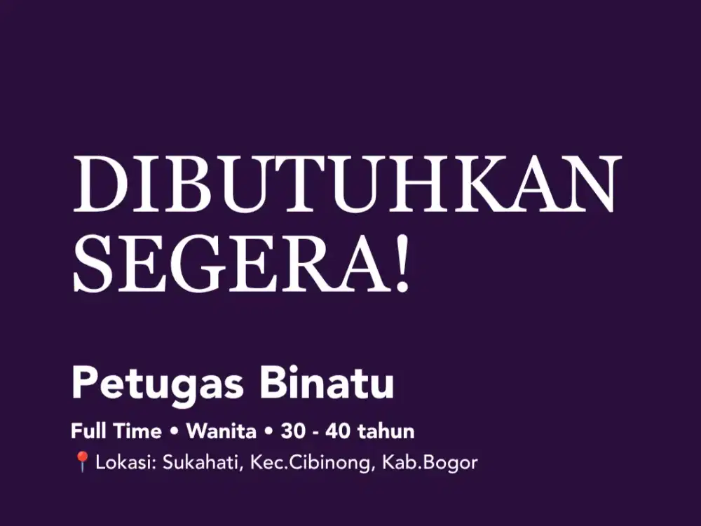 LOKER LAUNDRY! DIBUTUHKAN SEGERA!