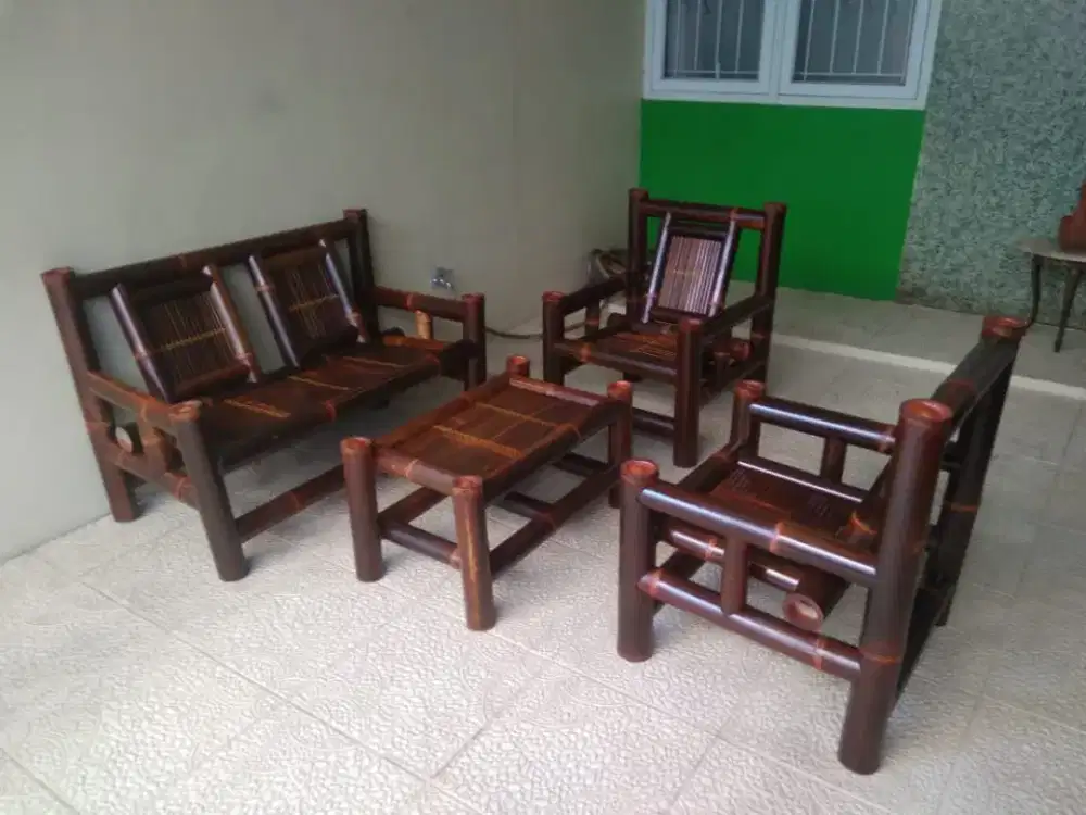 Kursi bambu set