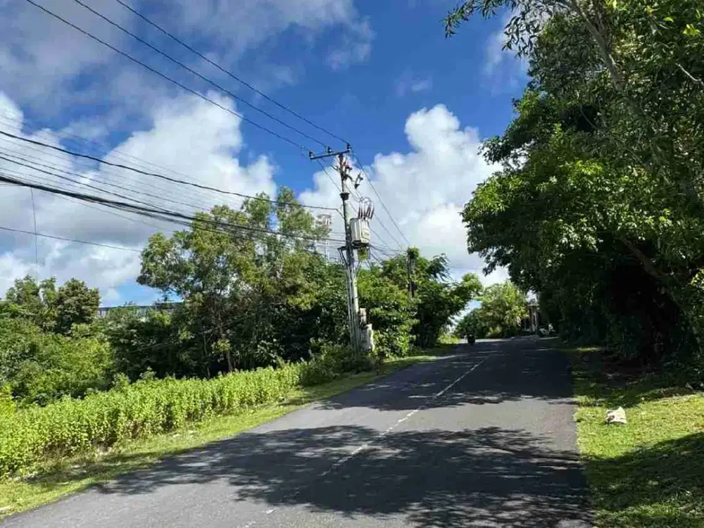 Tanah murah 25 are jln raya Bali clift Ungasan idr 480 JT/are