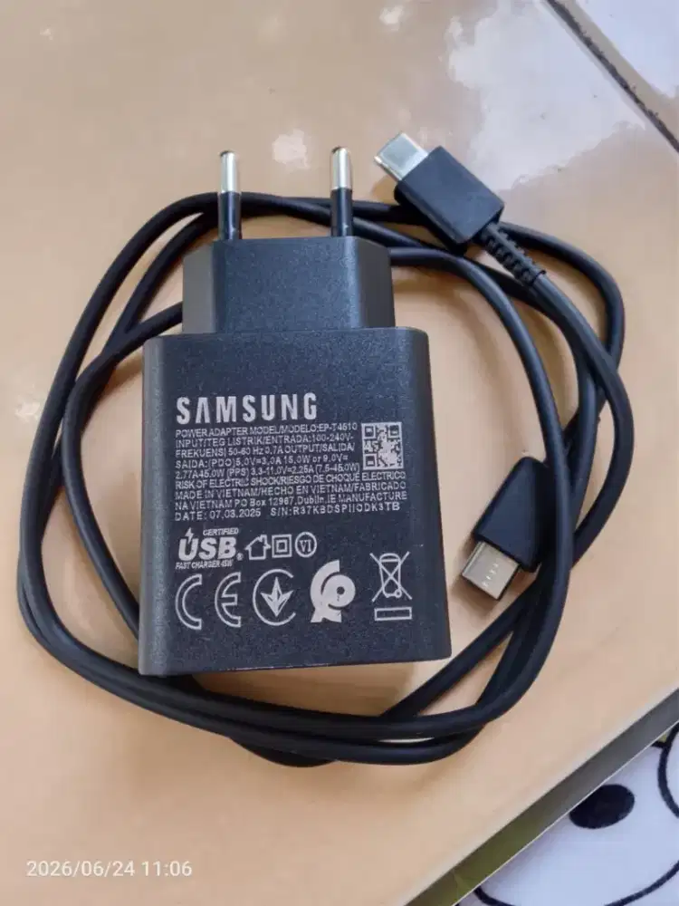 Original Charger Samsung 45 Watt