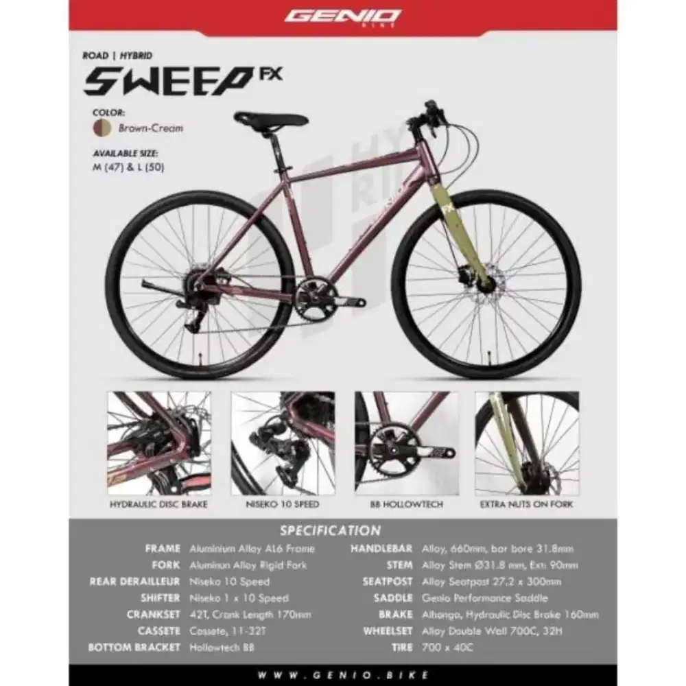 sepeda gravel hybrid roadbike murah united polygon