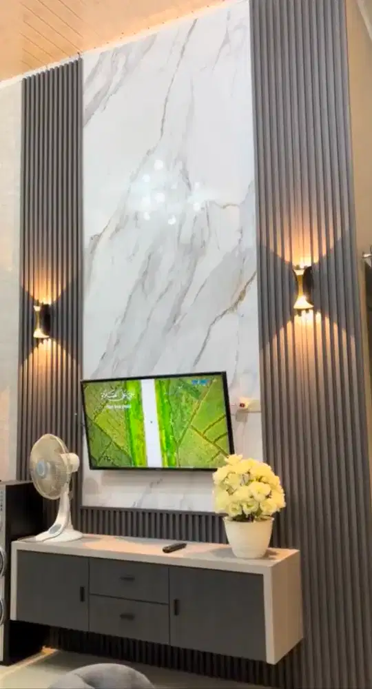 Wpc Panel Kombinasi UV Board Marble Murah Batam