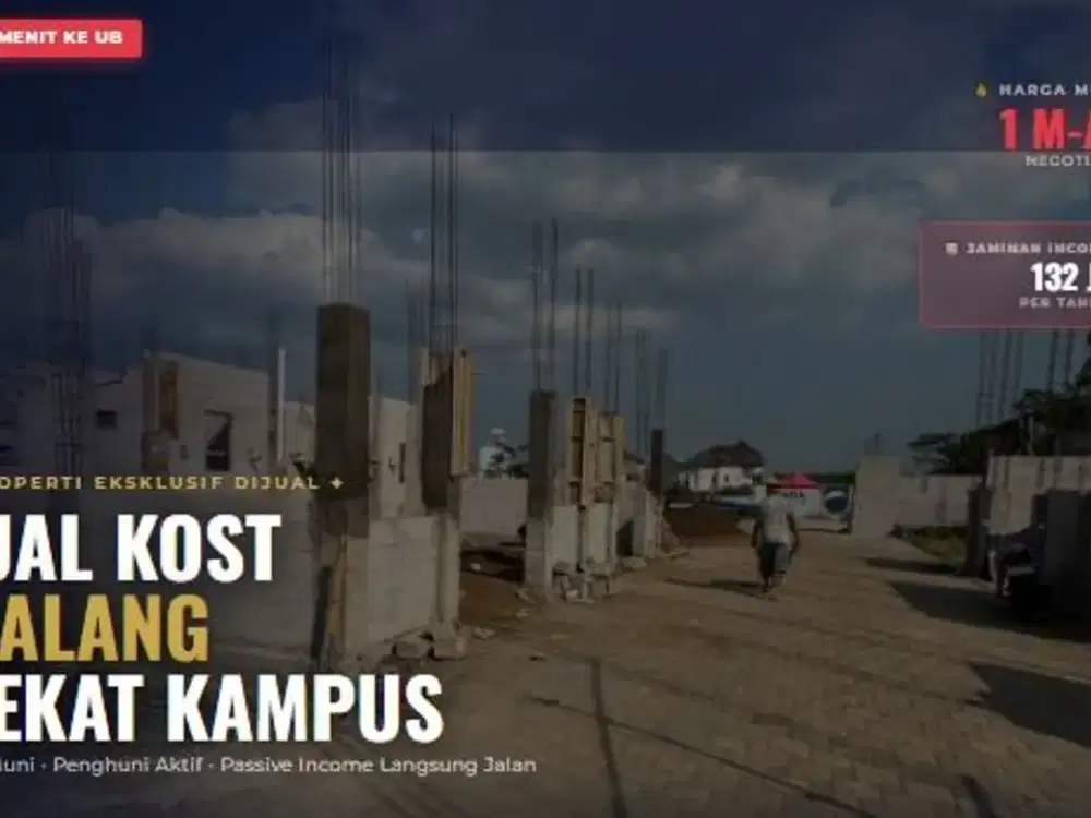 di jual kost full furnished kampus UB lowokwaru