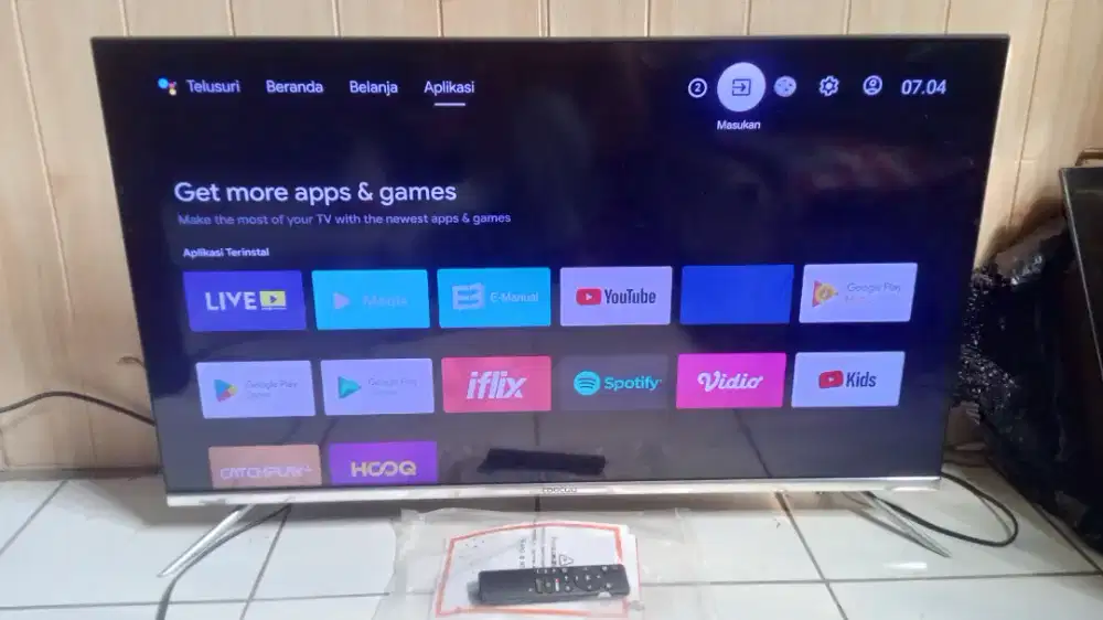 Tv led coocaa android digital 40inchi likenew