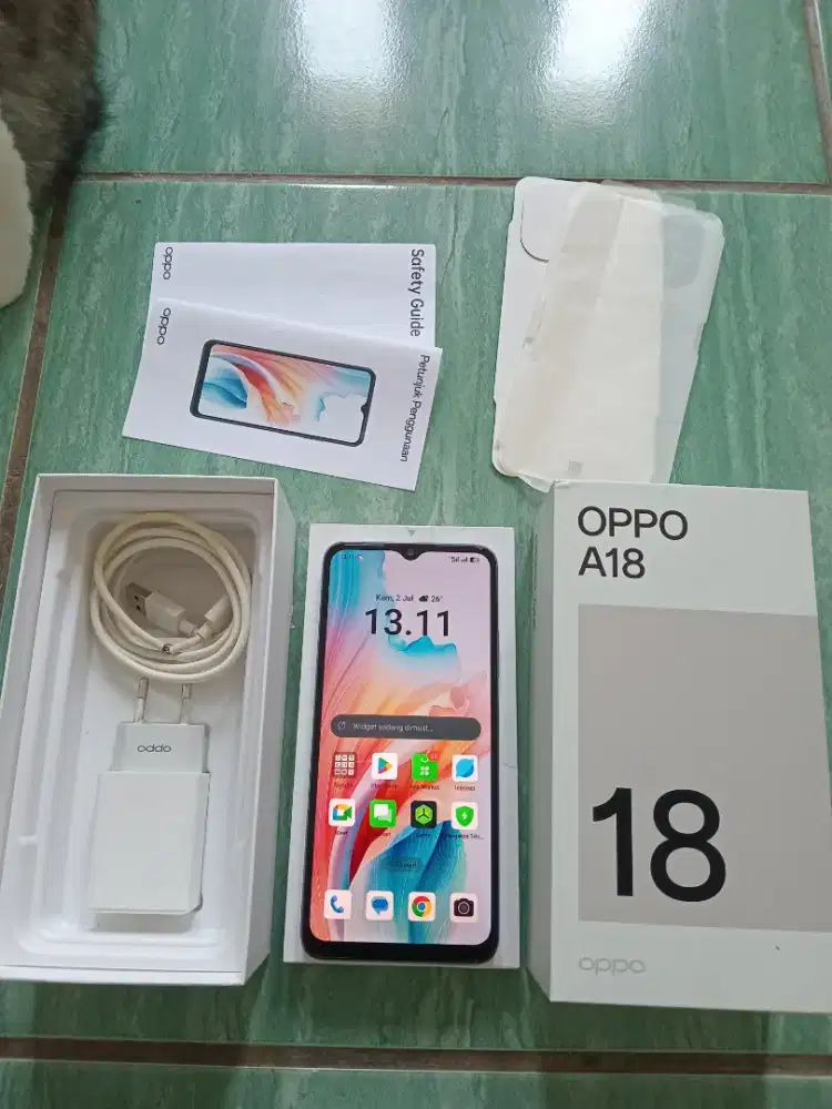 Hp Oppo A18 Ram 4+4/128GB Fullset