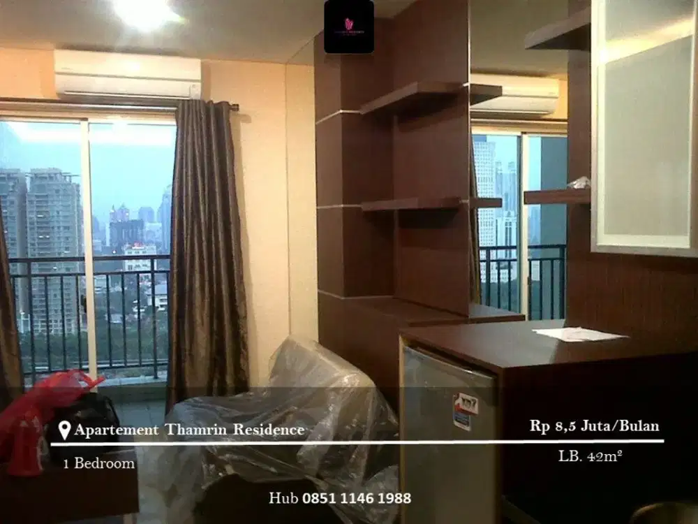 Disewakan Apartement Thamrin Residence Middle Floor 1BR Full Furnished