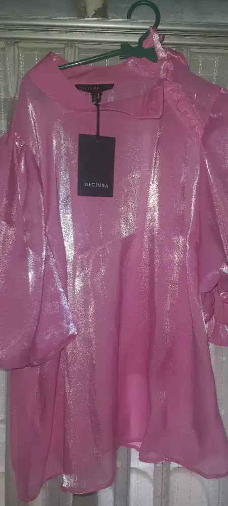 Atasan wanita silk pink