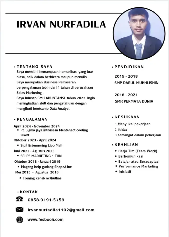 SAYA SEDANG MENCARI PEKERJAAN