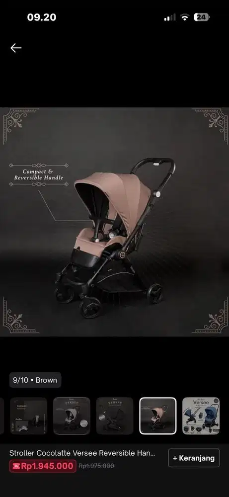 Jual Stroller Cocolatte Versee Reversible