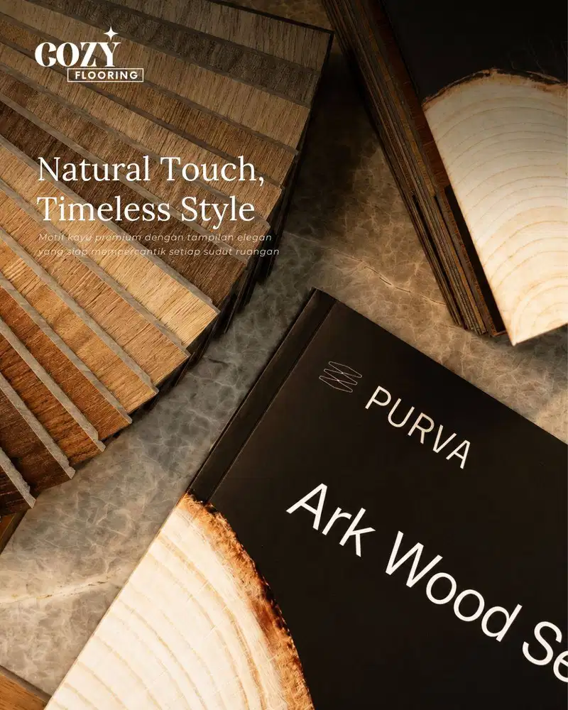 SPC Purva SPC Purva Ark Wood Series tebal 5mm + 1mm IXPE - SPC Lantai