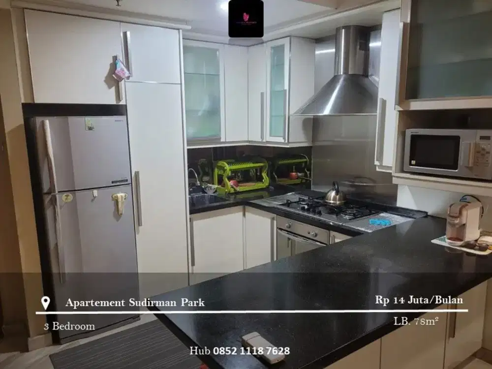 Disewakan Apartement Sudirman Park Low Floor 3BR Full Furnished