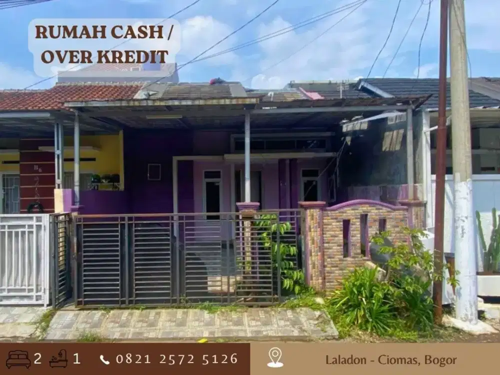 Rumah Cash 425JT di Mulia Residence 2 Ciomas bs Over Kredit dkt IPB