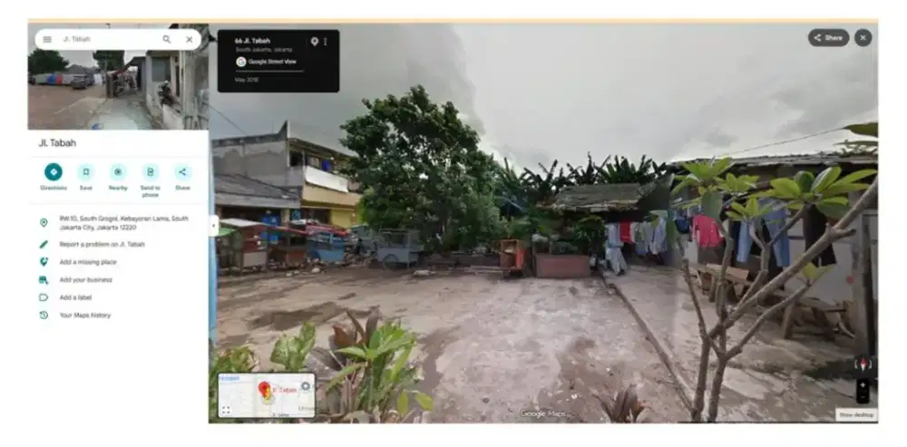 Di jual Tanah di jalan Seha Kebayoran lama