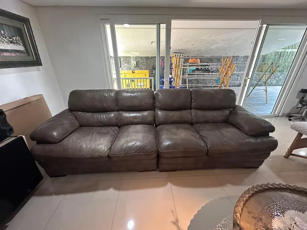Sofa Kulit Asli Flexsteel Latitudes Set Lengkap